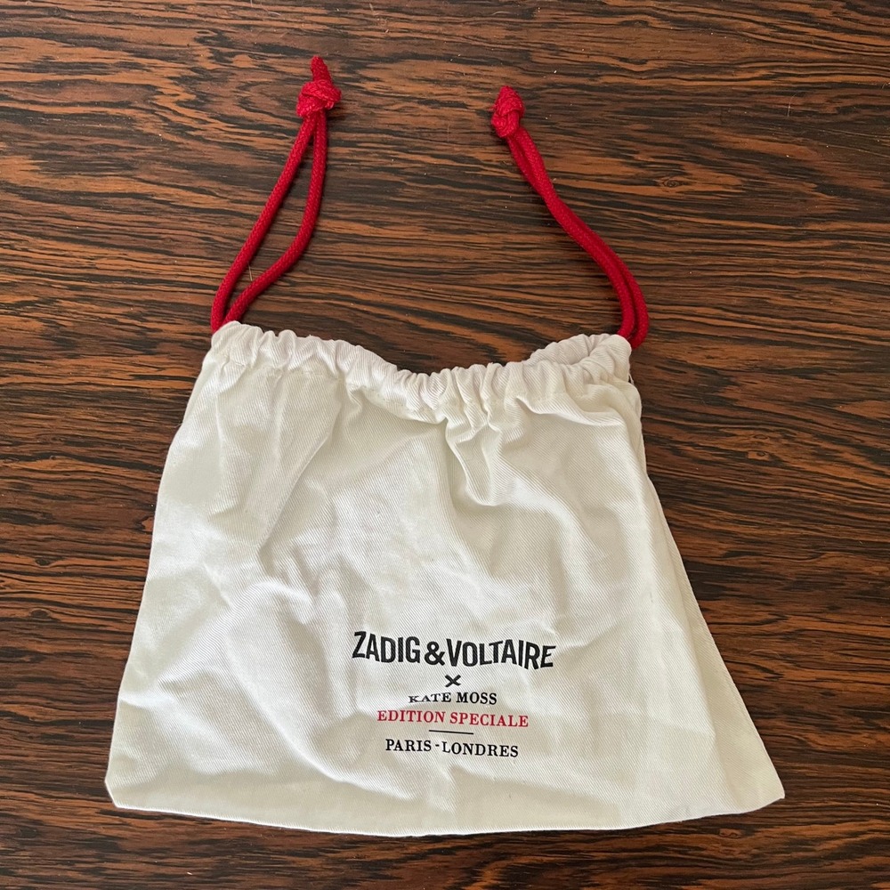 Zadig & Voltaire Kate Moss Edition Speciale Dust Bag White Red Paris-Londres